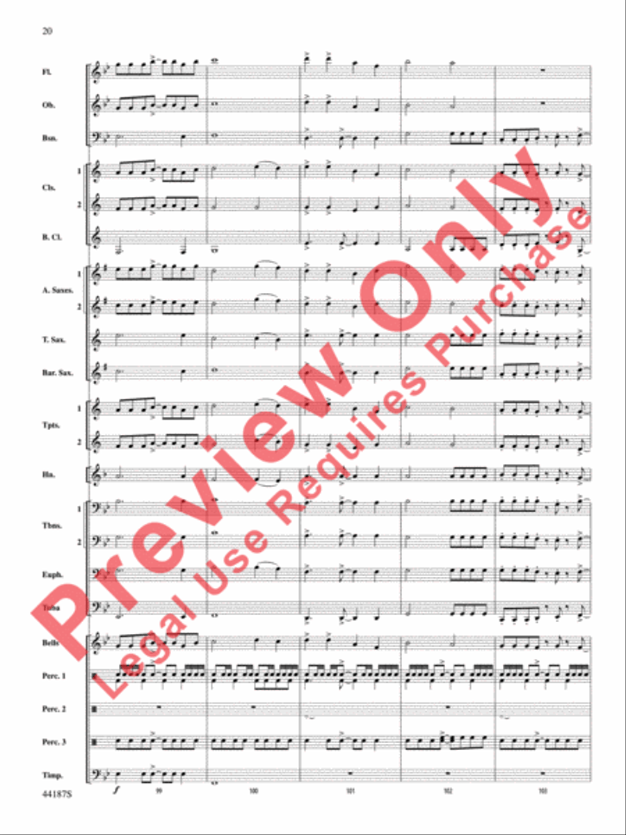 Zeeland Zeeland Concert Band scores gallery preview page 21