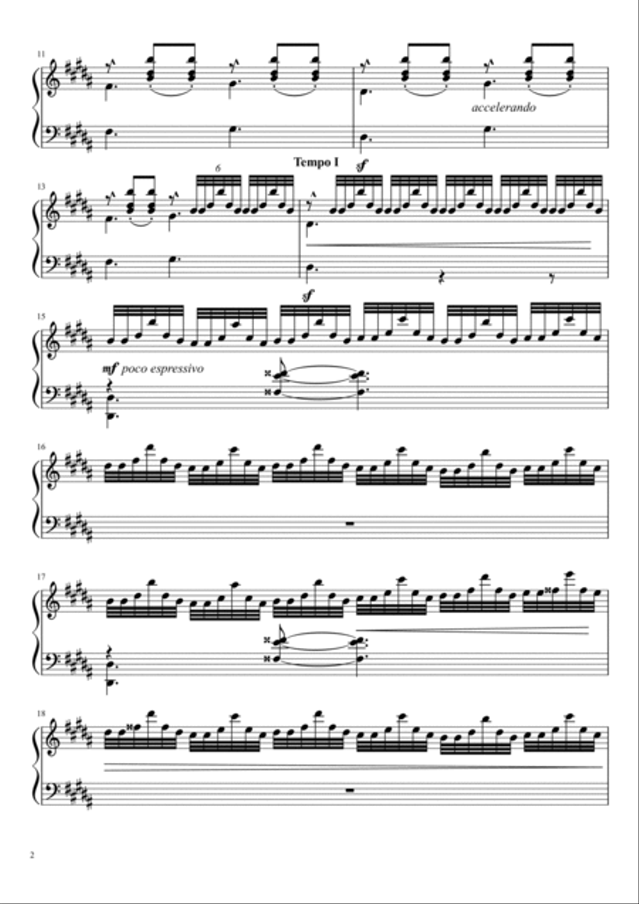 Saint-Saëns - Étude in G♯ Minor - from “Six Études” Op.111 No. 4 “Les Cloches de Las Palmas” Piano Solo scores gallery preview page 2