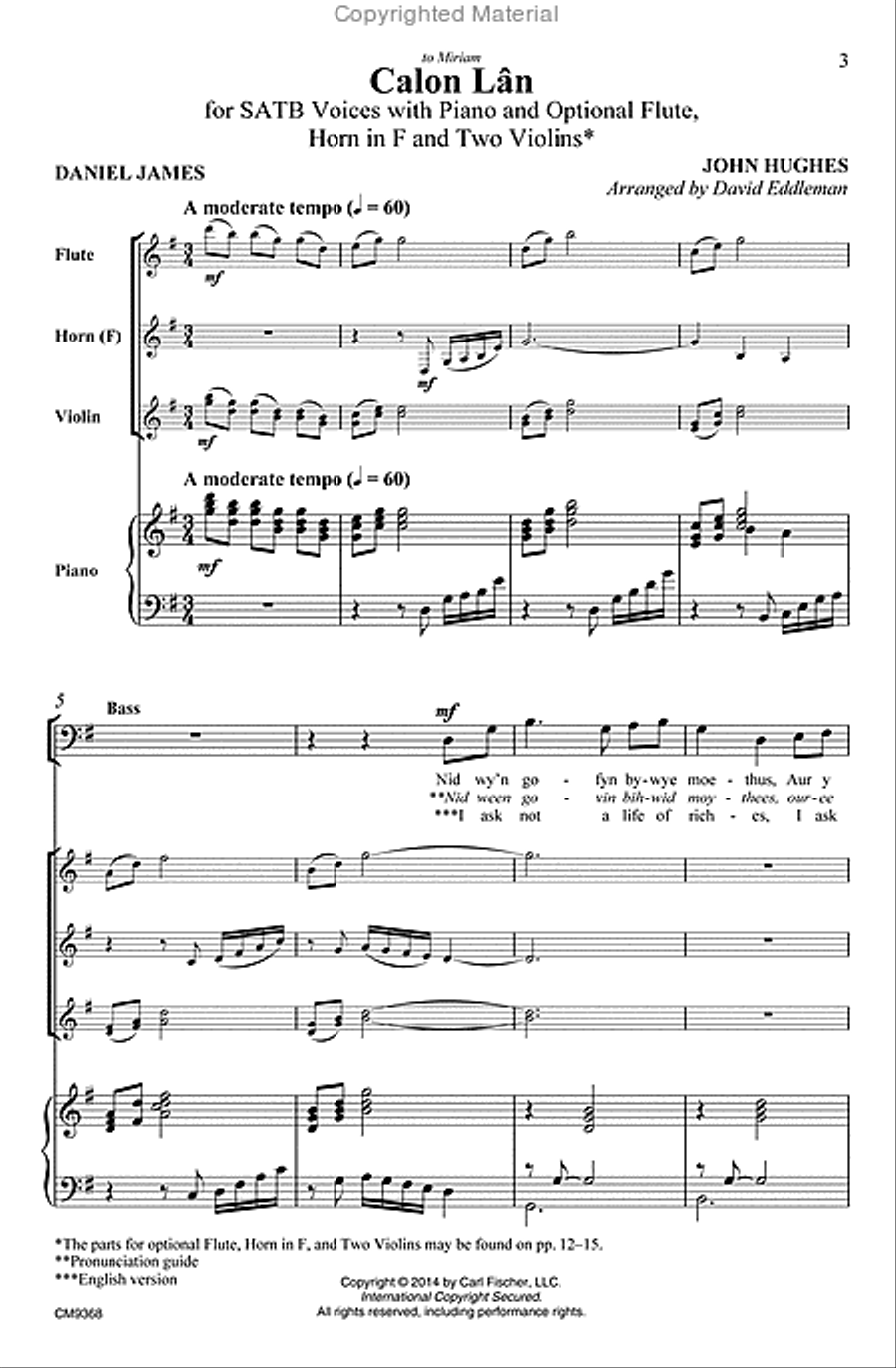 Calon Lân 4-Part scores gallery preview page 2