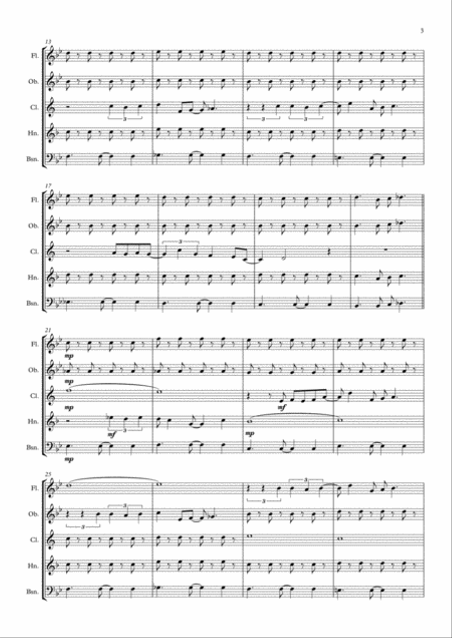 God Only Knows Woodwind Quintet scores gallery preview page 3