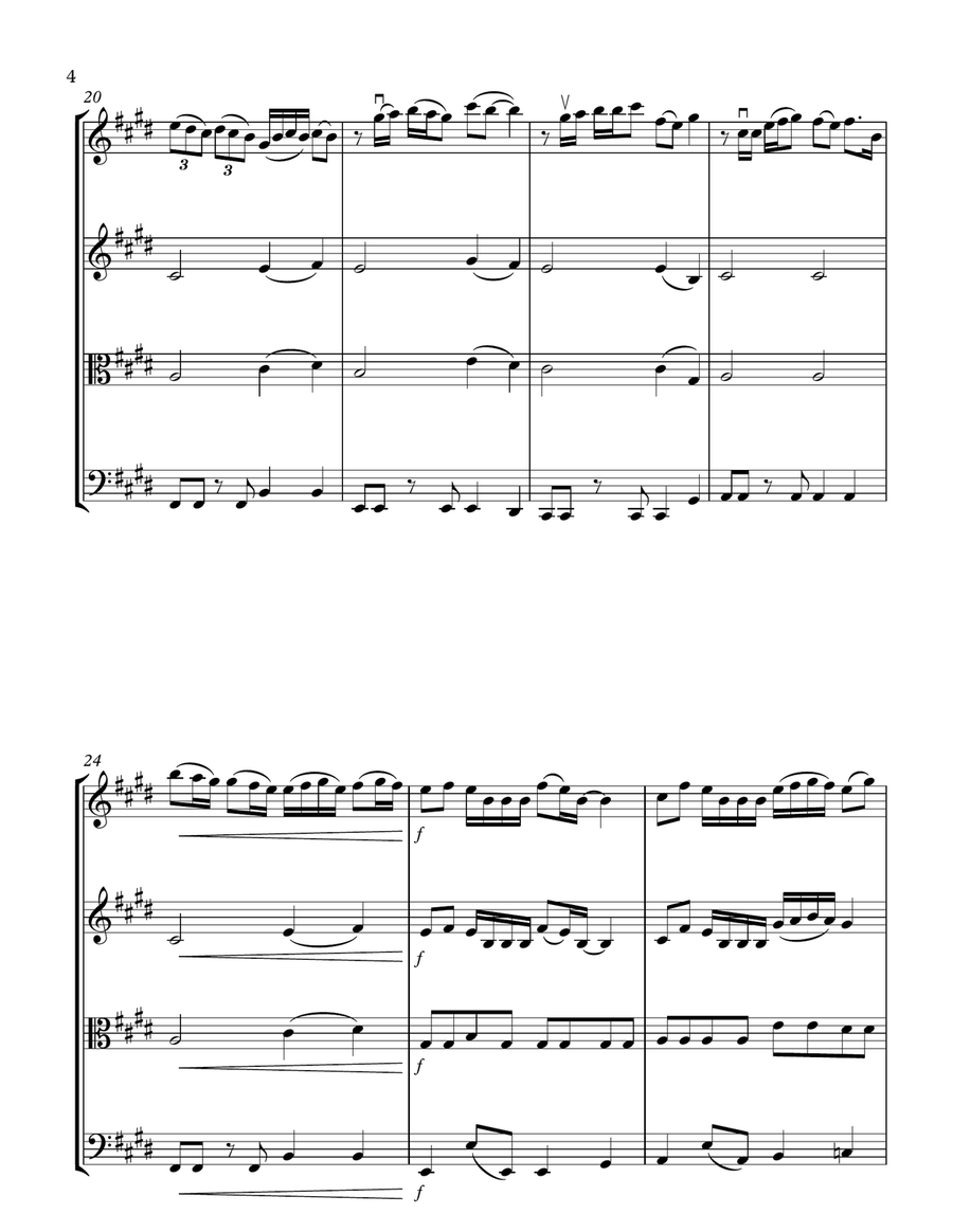 Always Be My Baby String Quartet scores gallery preview page 4