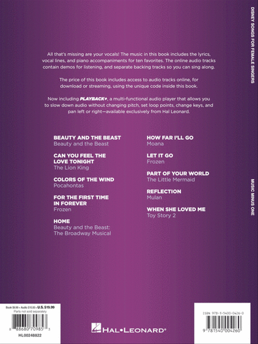 Disney Songs for Female Singers Voice scores gallery preview page 4