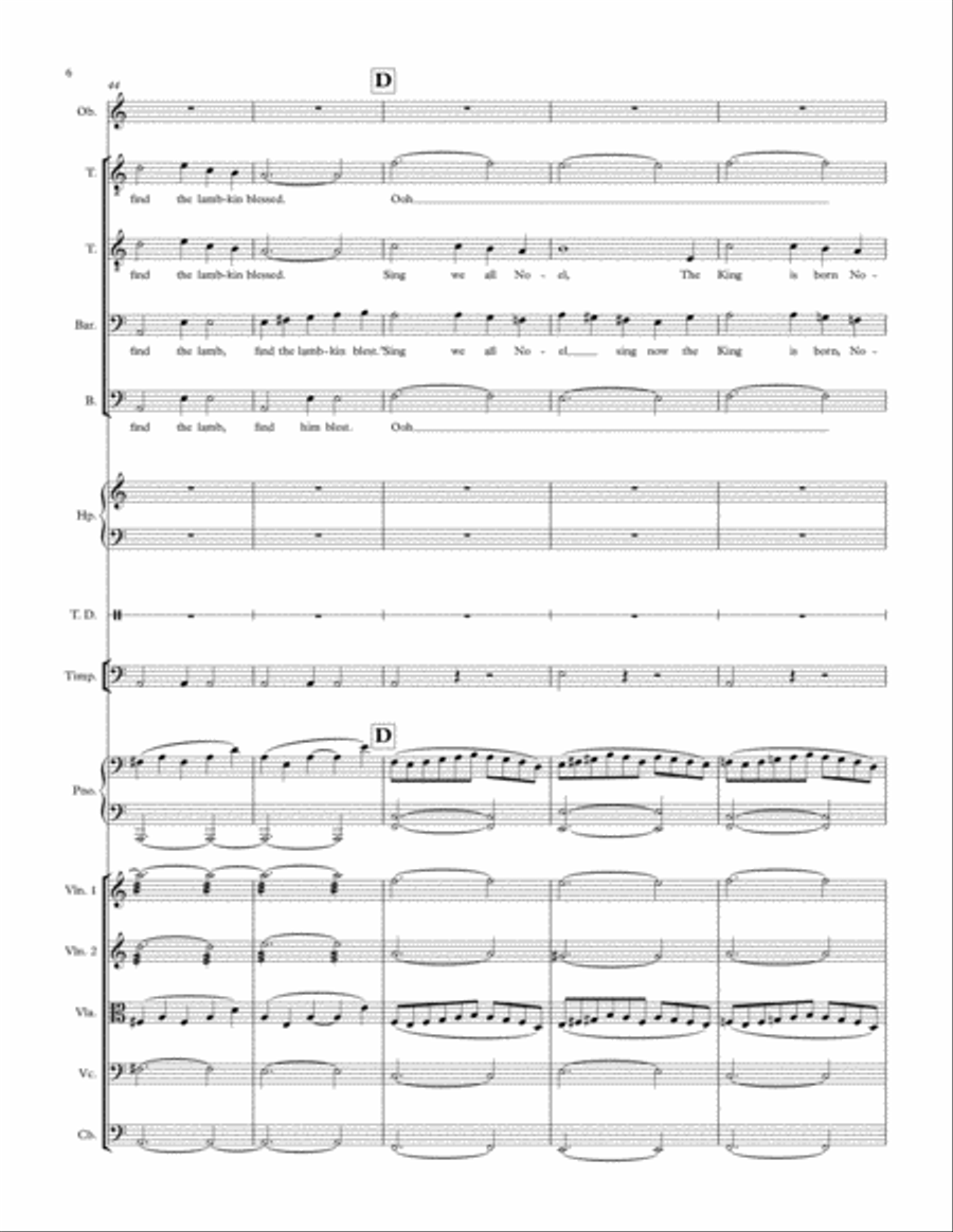 Sing We Now Of Christmas TTBB scores gallery preview page 6