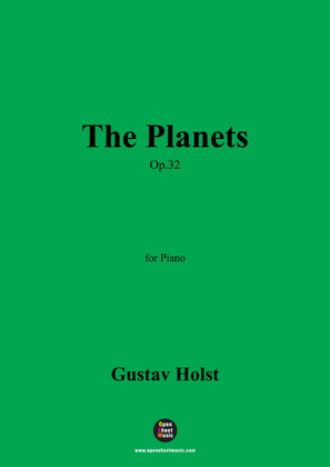 Book cover for G. Holst-The Planets(1921),Op.32,for Piano