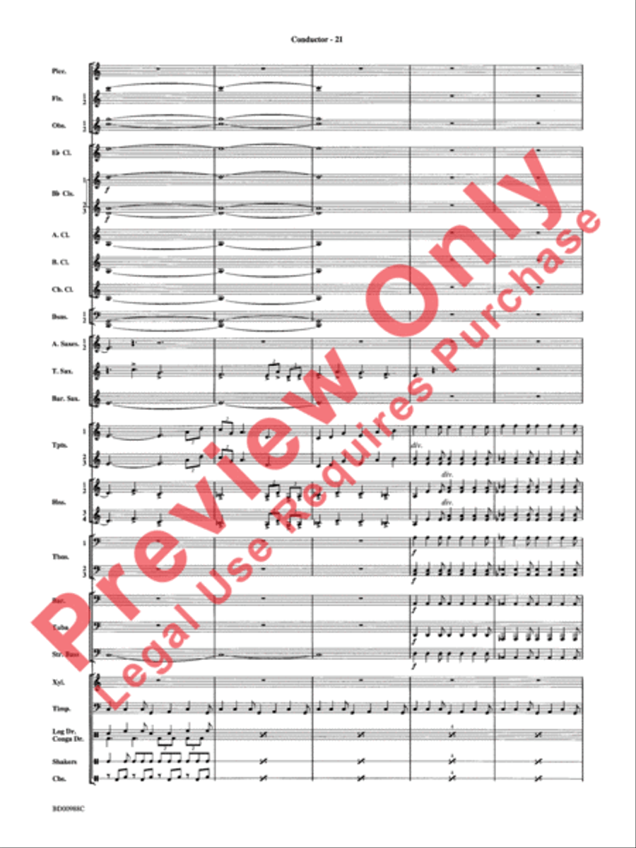 Kilimanjaro: An African Portrait Concert Band scores gallery preview page 24