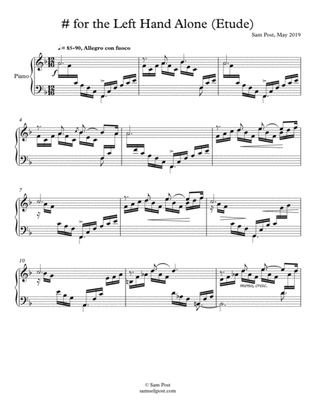 Etude for the Left Hand Alone, op. 47, #1