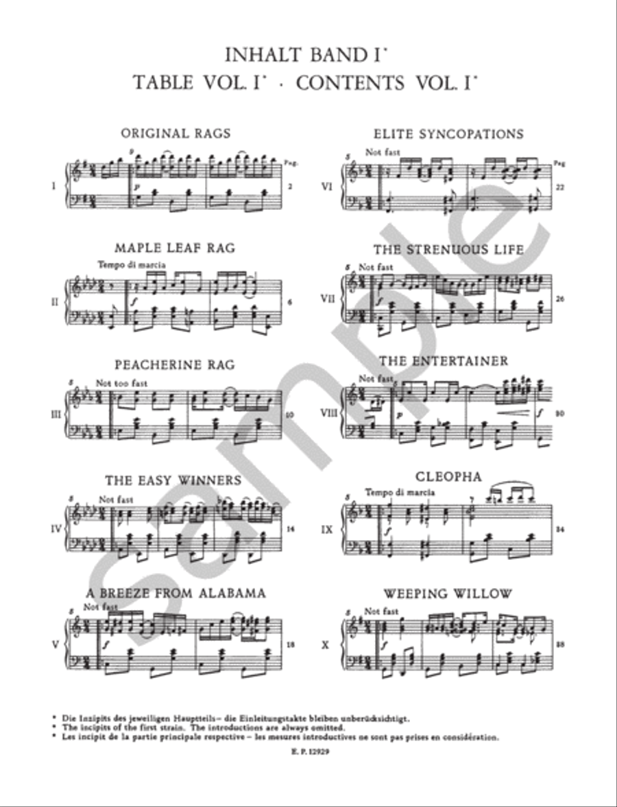 Ragtimes for Piano Piano scores gallery preview page 2