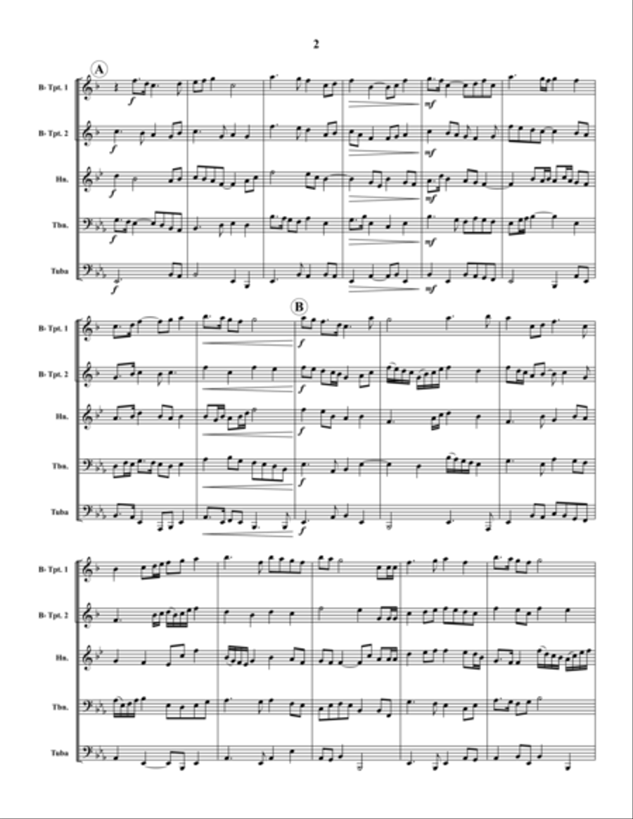 Coming Home Coming Home Brass Quintet scores gallery preview page 2
