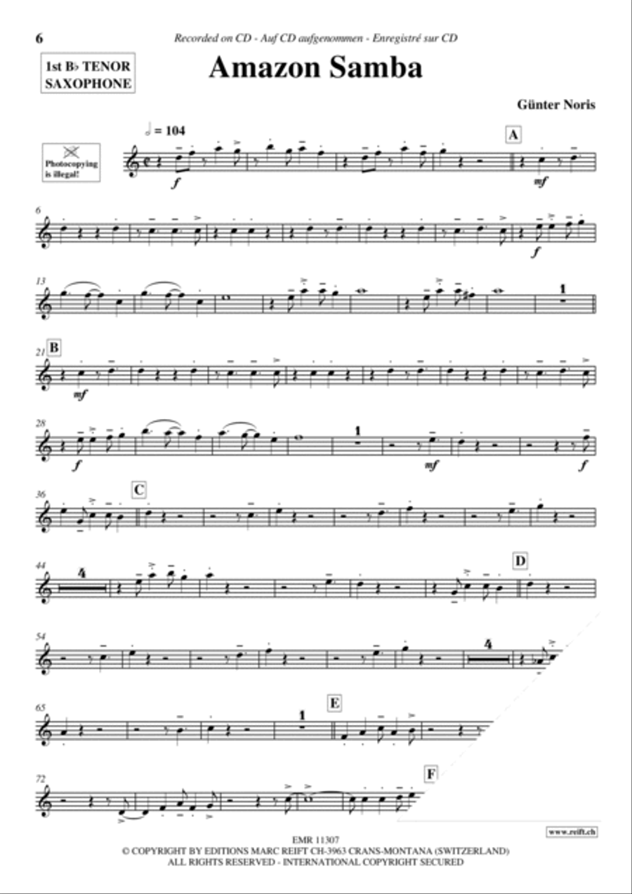 Play The 1st Tenor Sax With The Ballroom Dance Orchestra Vol. 1 Tenor Saxophone scores gallery preview page 6