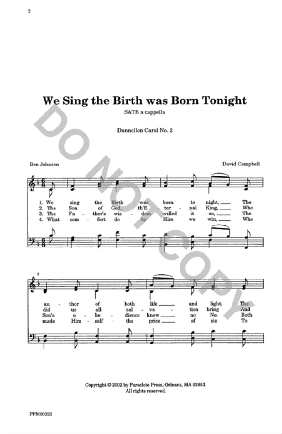 A Celebration of Carols 4-Part scores gallery preview page 3