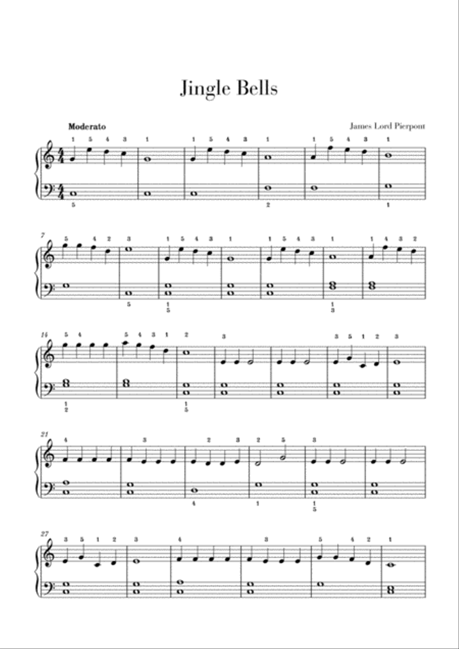 Jingle Bells - Easy Piano Easy Piano scores gallery preview page 1