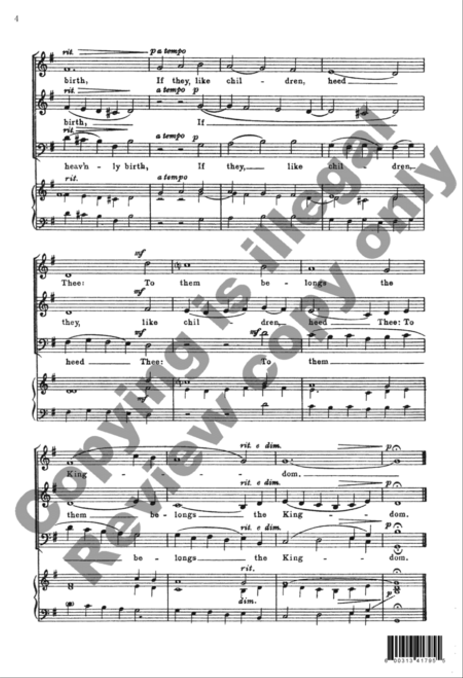 O Let the Children Come to Me 3-Part scores gallery preview page 9