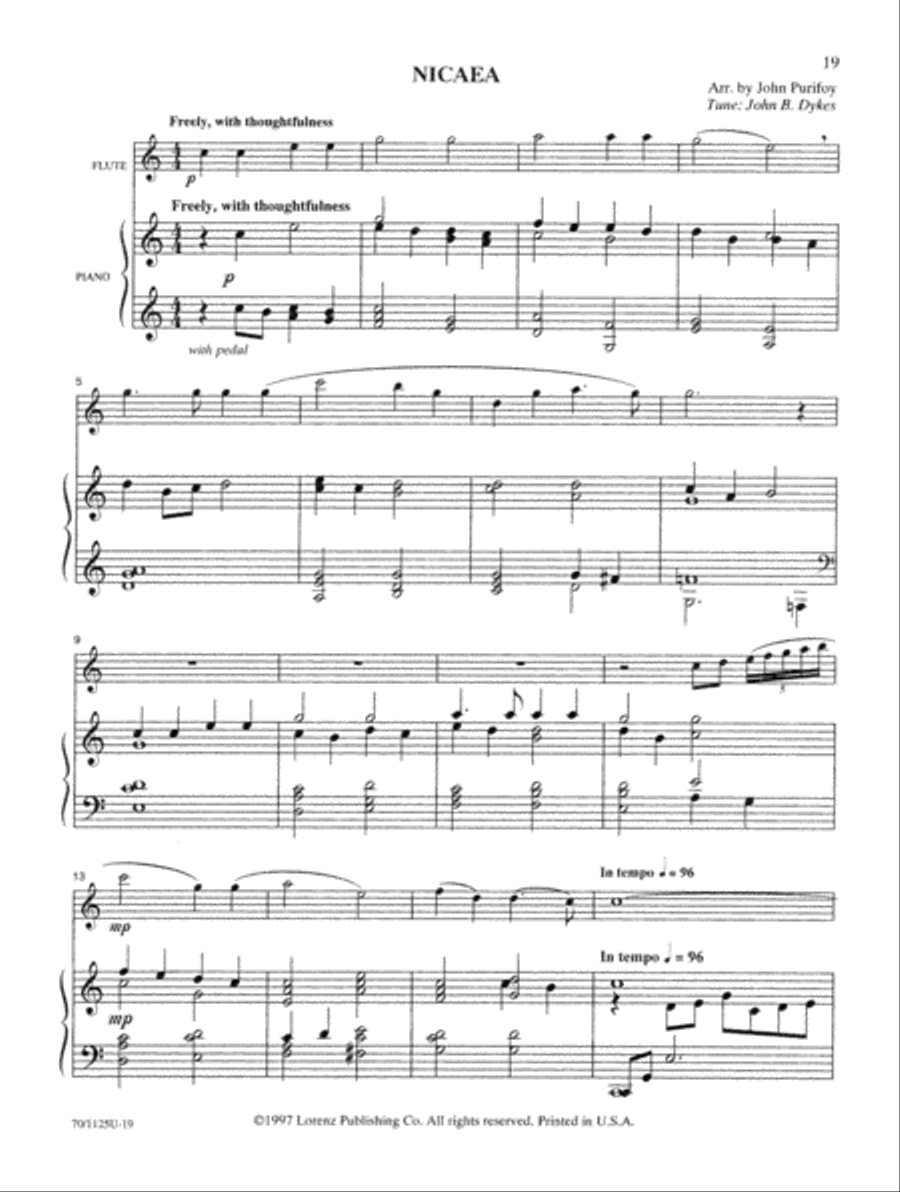 Contemporary Hymn Settings for Flute and Piano Flute Solo scores gallery preview page 12