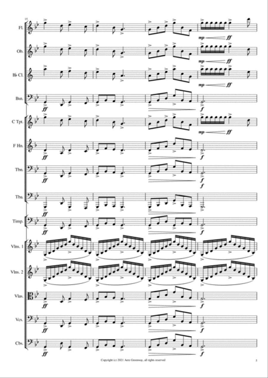 Symphony # 1, 3rd Movement Full Orchestra scores gallery preview page 6