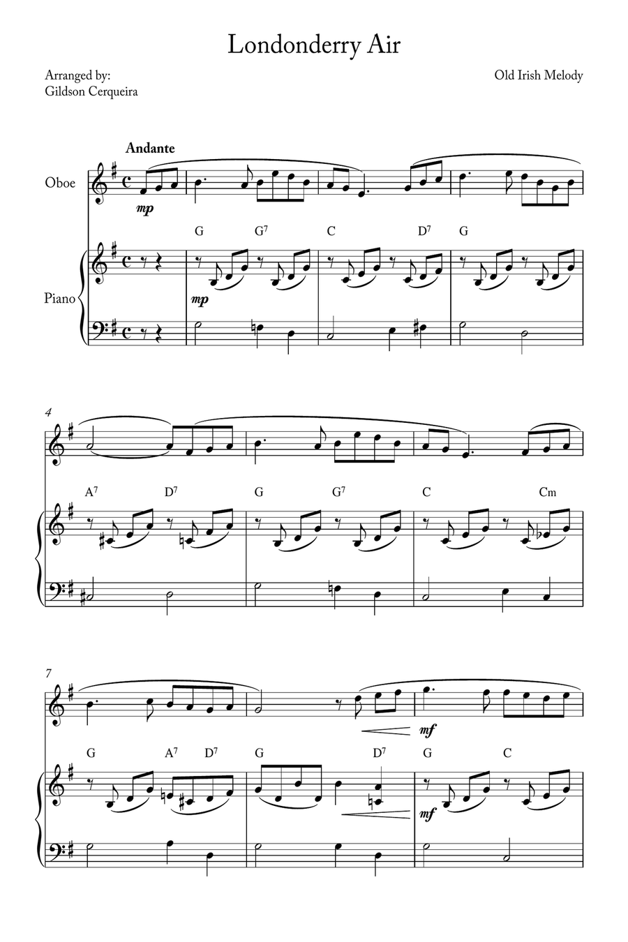 Londonderry Air Chamber Music scores gallery preview page 1