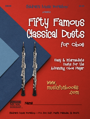 Book cover for Fifty Famous Classical Duets for Oboe