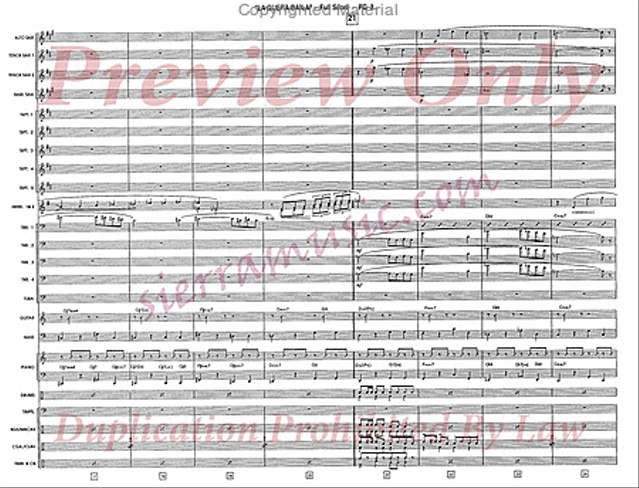 La Guera Baila (The Fair One Dances) Jazz Ensemble scores gallery preview page 4