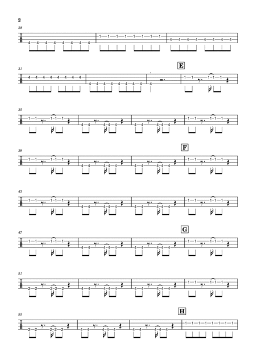 You Oughta Know You Oughta Know Bass Guitar Tablature scores gallery preview page 2