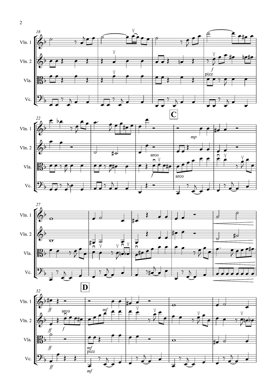 Tasty Tango for String Quartet String Quartet scores gallery preview page 2