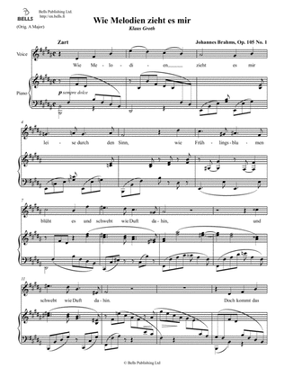 Book cover for Wie Melodien zieht es mir, Op. 105 No. 1 (B Major)