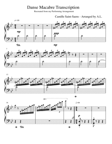 Danse Macabre - Arranged for Piano by Abel Lifschutz image number null