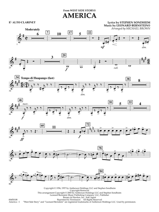 America (from West Side Story) (arr. Michael Brown) - Eb Alto Clarinet