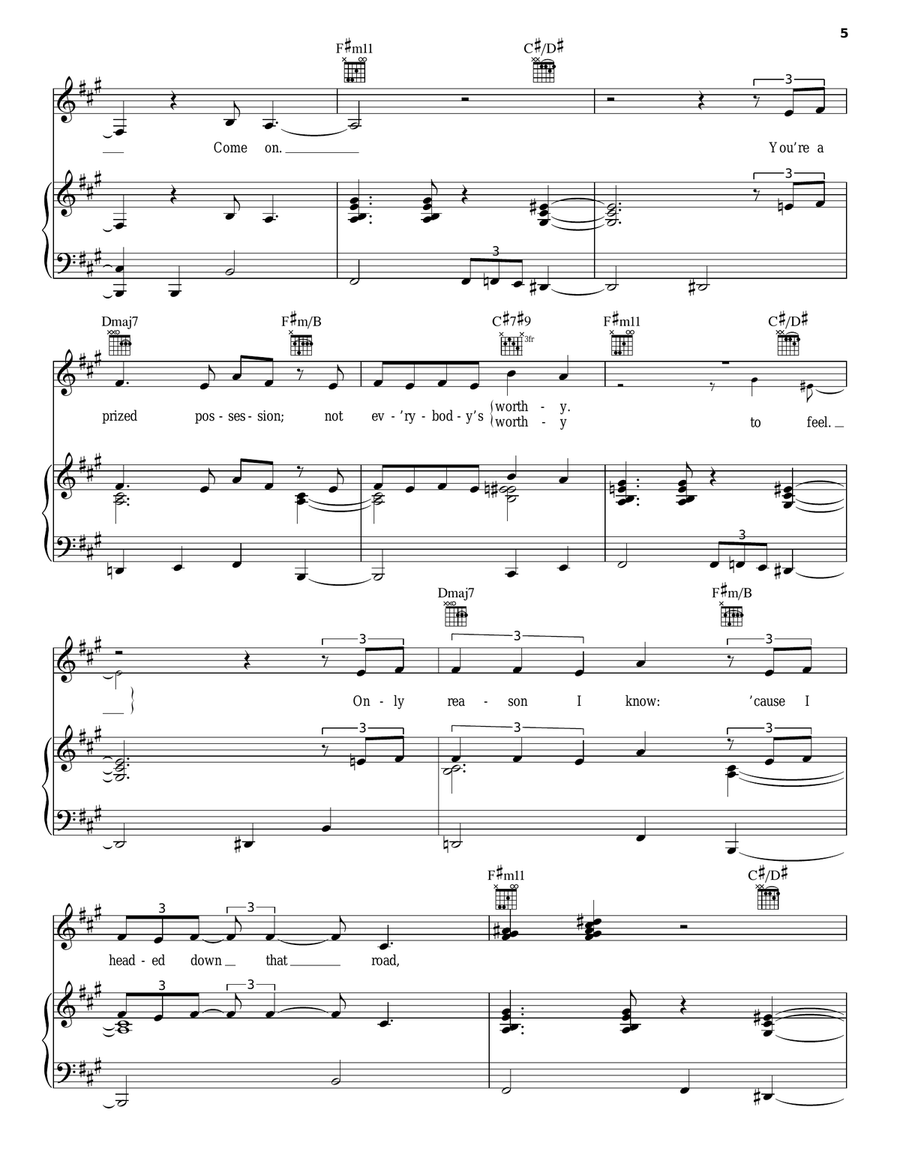 Rolling Hills Piano, Vocal, Guitar scores gallery preview page 5