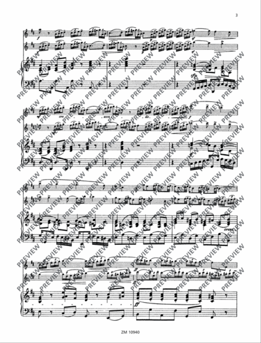 Sonata D major Sonata D major Flute Duet scores gallery preview page 4
