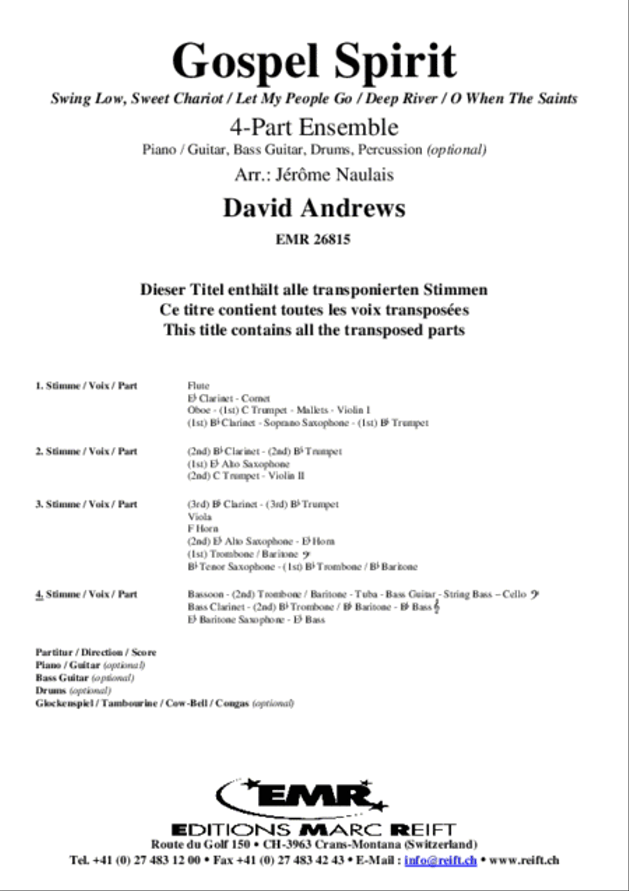 Gospel Spirit Gospel Spirit Concert Band scores gallery preview page 2