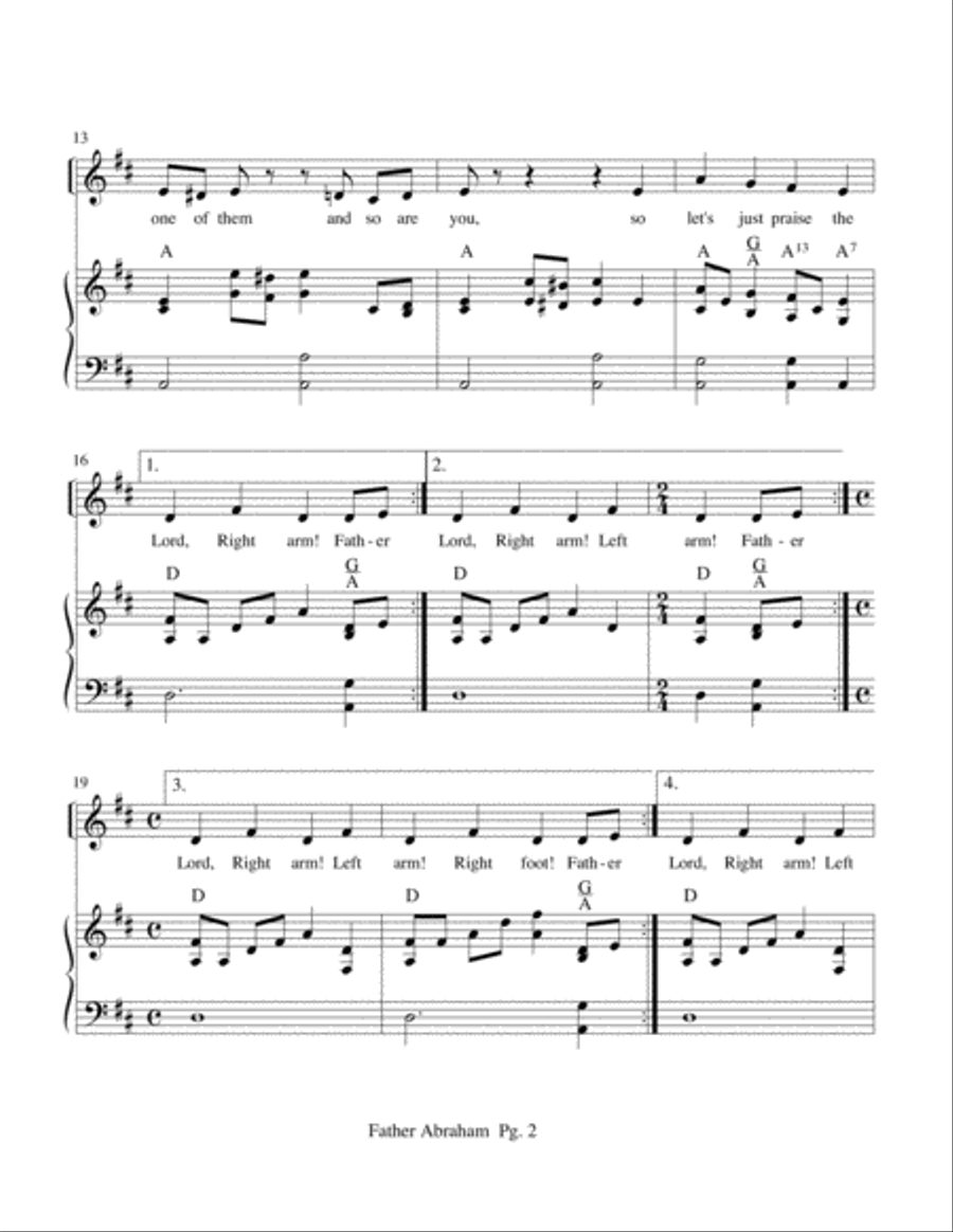 Father Abraham Voice scores gallery preview page 2