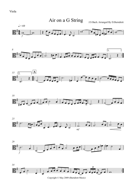 Air on a G String for Viola and Piano image number null