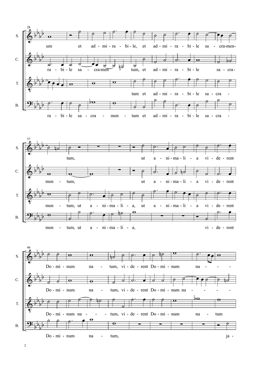 O MAGNUM MYSTERIUM - T.L. de Victoria - Mottetto for SATB Choir - Score Only 4-Part scores gallery preview page 3