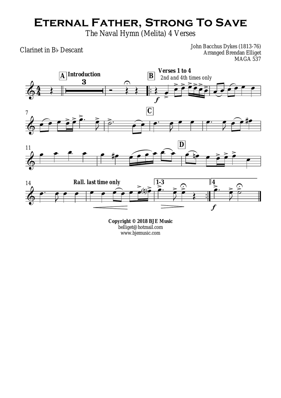 Eternal Father, Strong To Save - The Naval Hymn (Melita) - Concert Band/Orchestra Concert Band scores gallery preview page 5