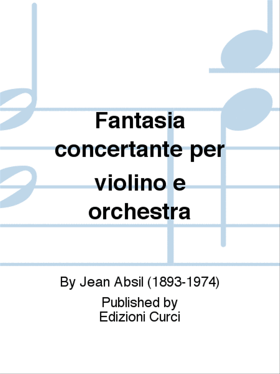 Fantasia concertante per violino e orchestra Violin Solo scores gallery preview page 1