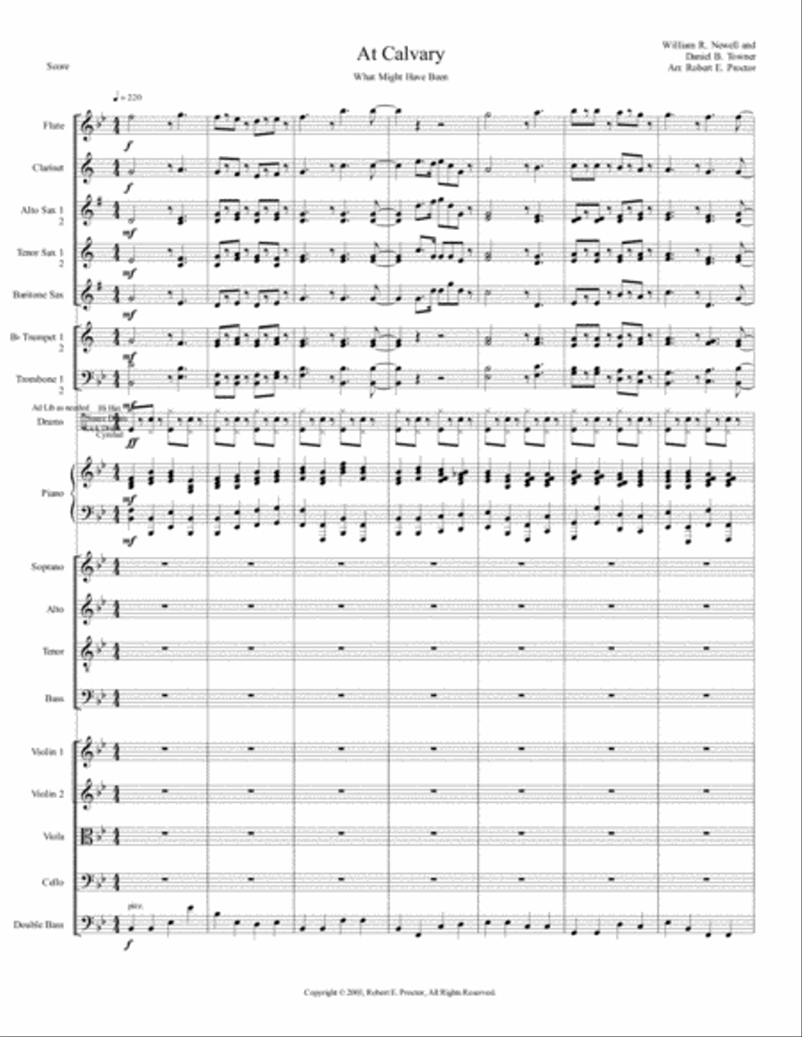 At Calvary 4-Part scores gallery preview page 1