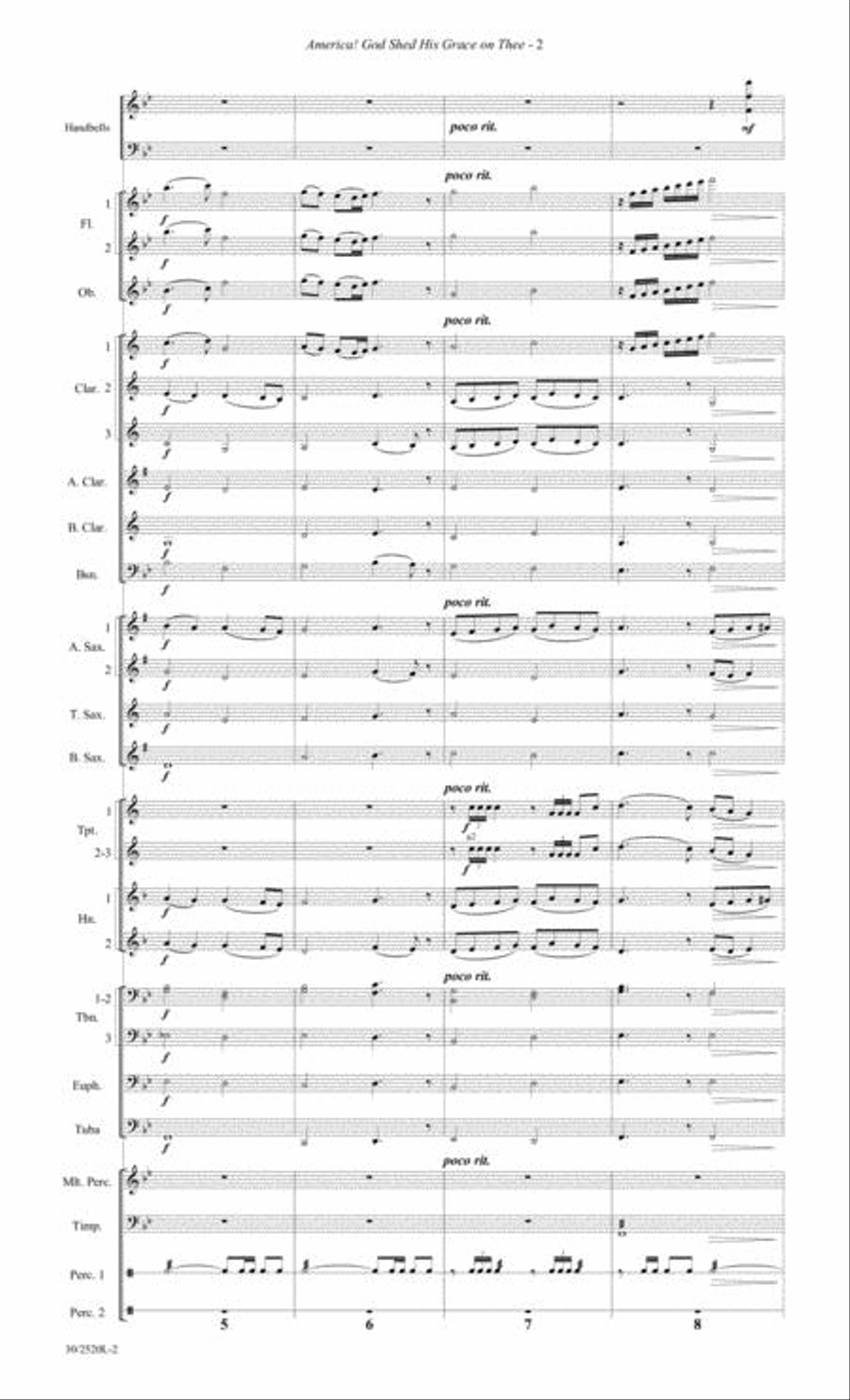 America! God Shed His Grace on Thee - Concert Band Score/Parts Concert Band scores gallery preview page 3