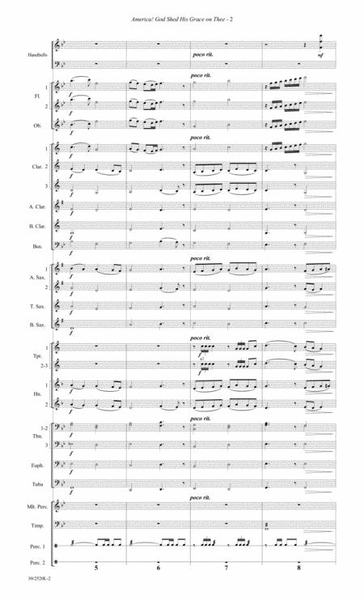 America! God Shed His Grace on Thee - Concert Band Score/Parts
