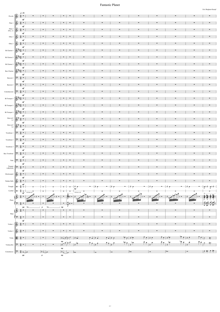 Fantastic Planet Full Orchestra scores gallery preview page 1