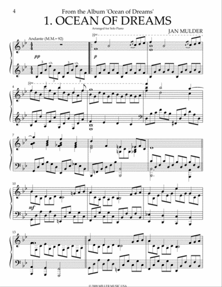 Ocean of Dreams Piano Solo scores gallery preview page 1