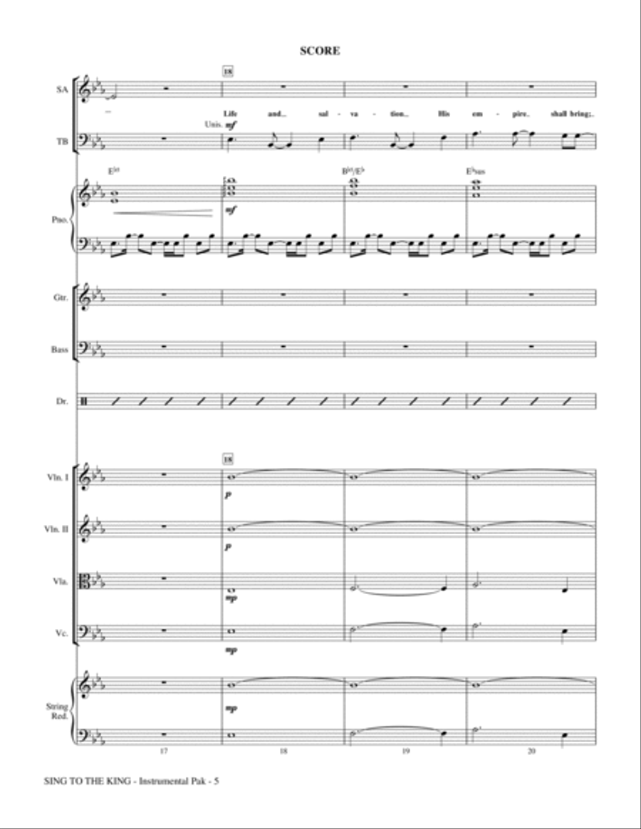 Sing To The King (arr. Phillip Keveren) - Full Score Choir scores gallery preview page 5