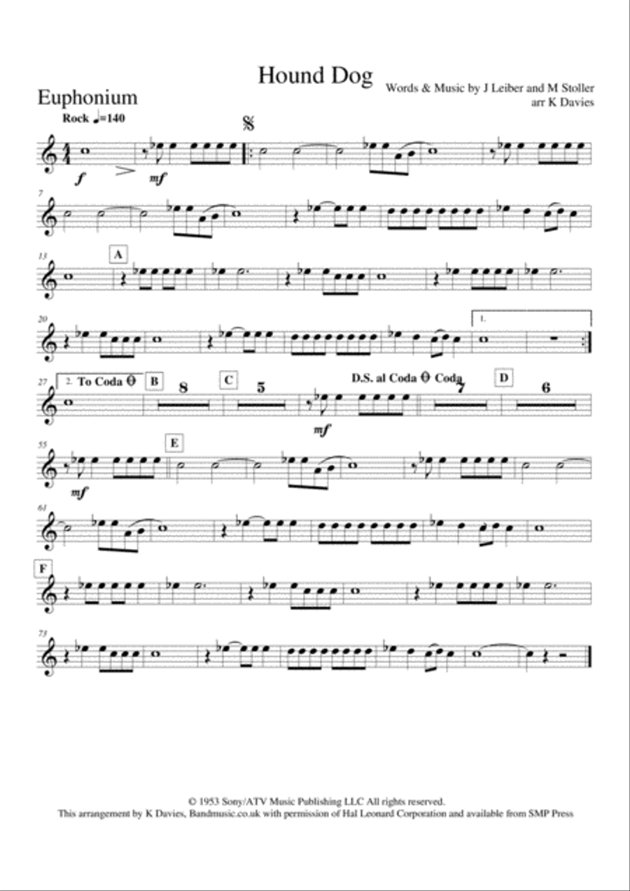 Hound Dog Small Ensemble scores gallery preview page 2