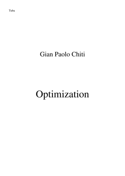 Gian Paolo Chiti: Optimisation for intermediate concert band: tuba part
