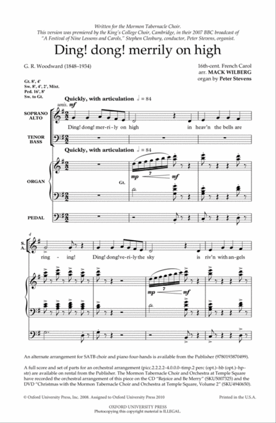 Ding! dong! merrily on high 4-Part scores gallery preview page 2