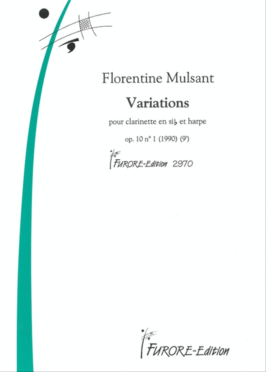 Variations pour clarinette et harp Clarinet scores gallery preview page 1