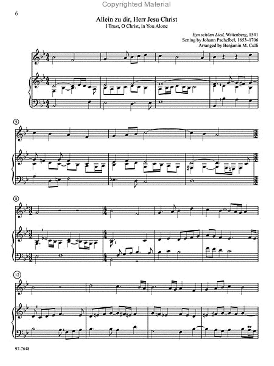 Duo Baroque: Classic Chorale Preludes Arranged for Keyboard and Any Solo Instrument, Vol. 1 Bassoon scores gallery preview page 3