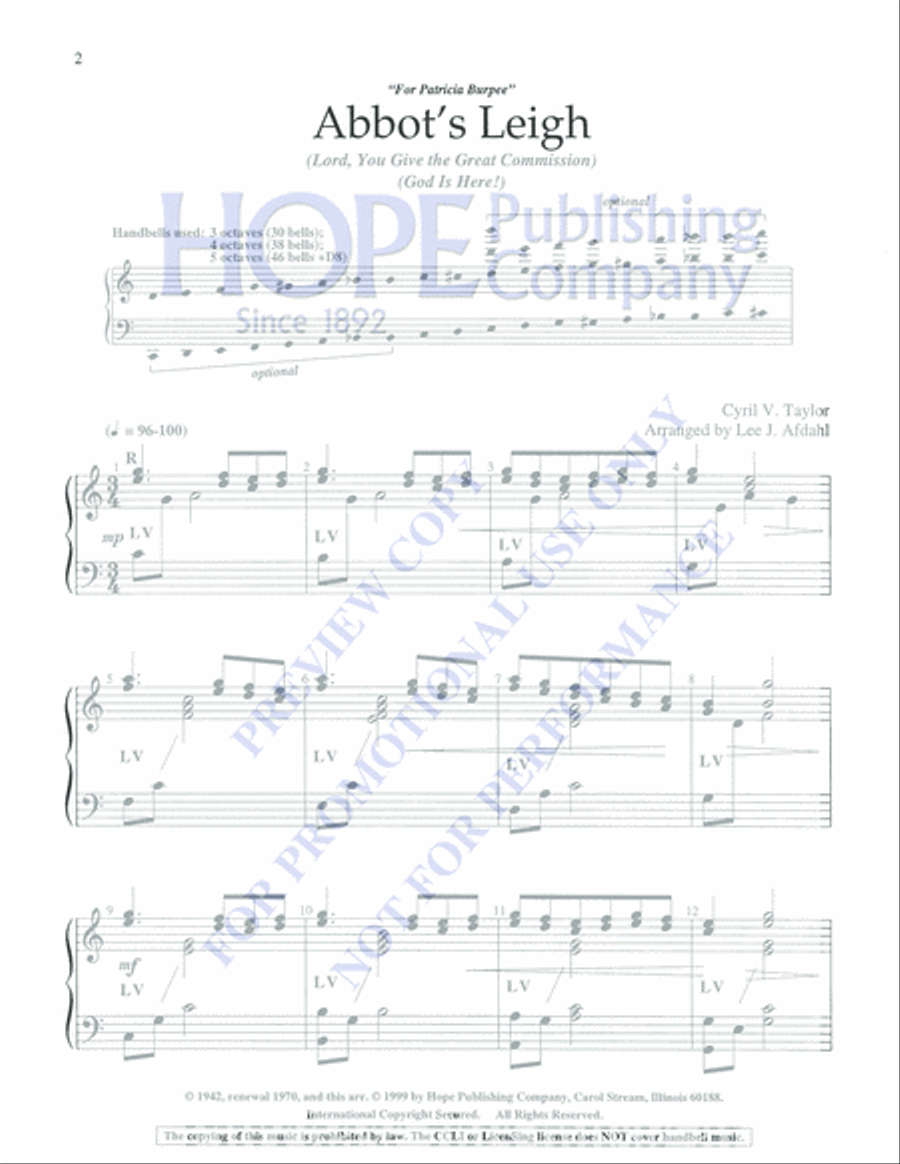 Abbot's Leigh Abbot's Leigh 5-Octaves scores gallery preview page 2