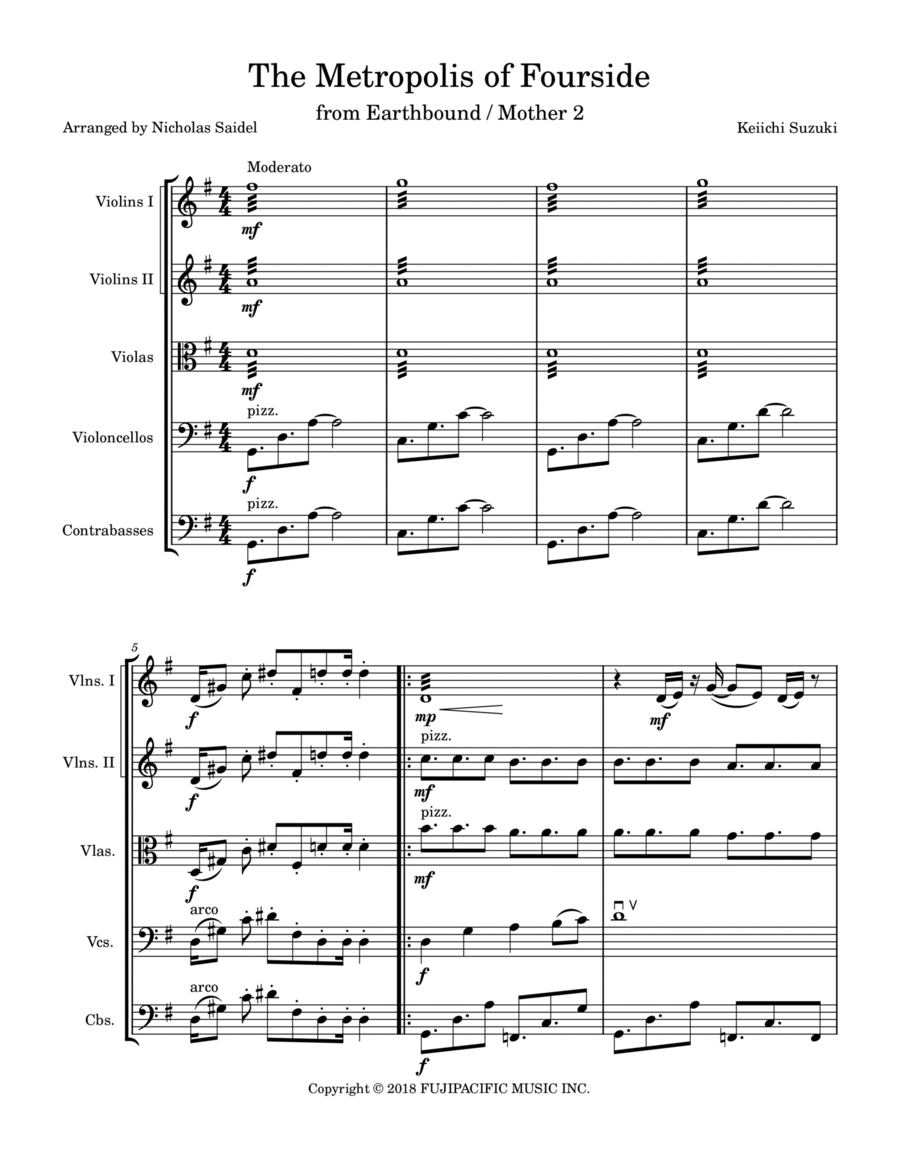 Fourside String Orchestra scores gallery preview page 1