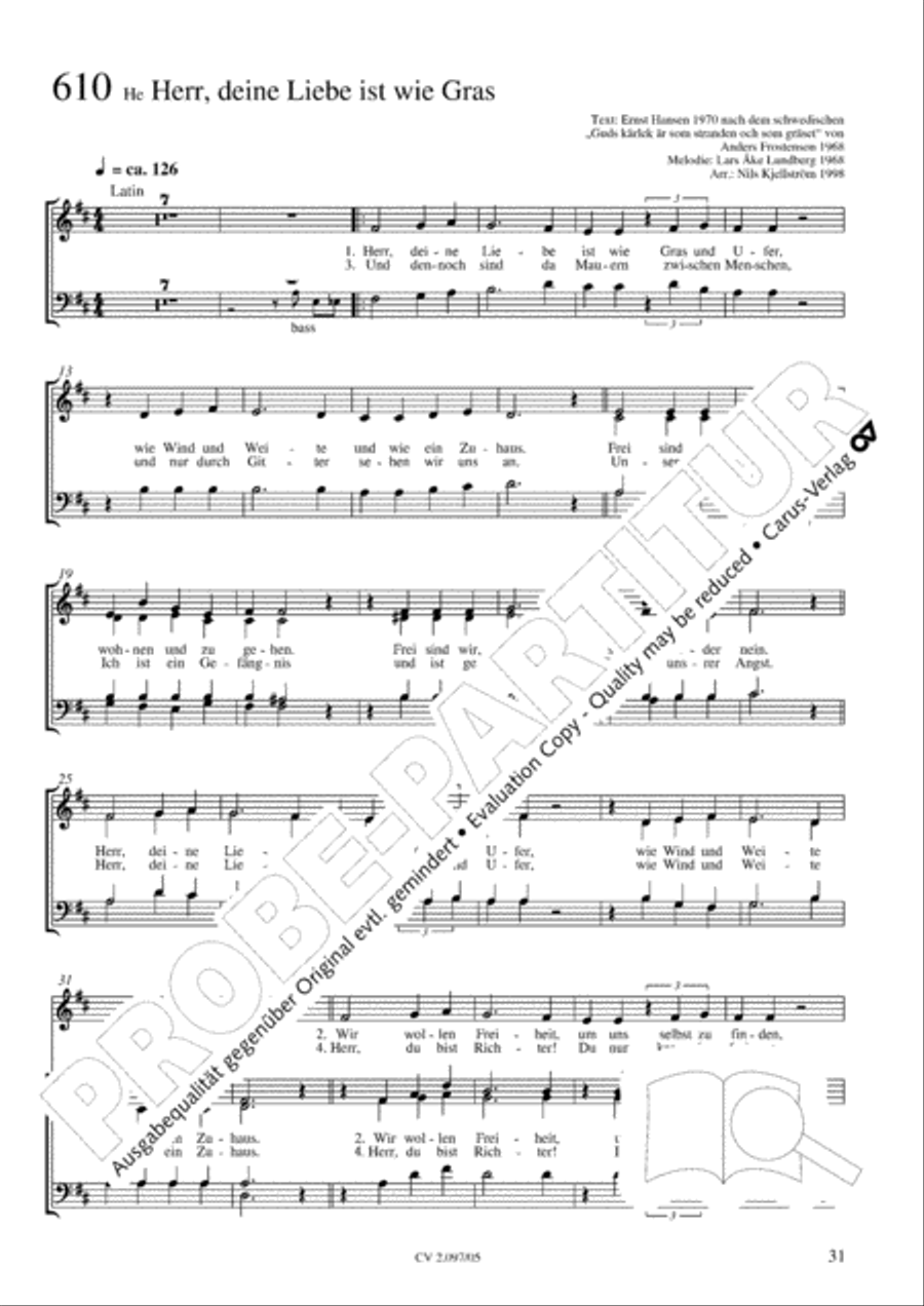 Pop-Chorbuch zum EG: Morning has broken Choir scores gallery preview page 32