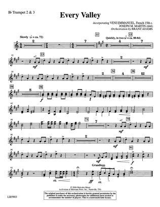 Every Valley (from The Winter Rose) (arr. Brant Adams) - Bb Trumpet 2,3