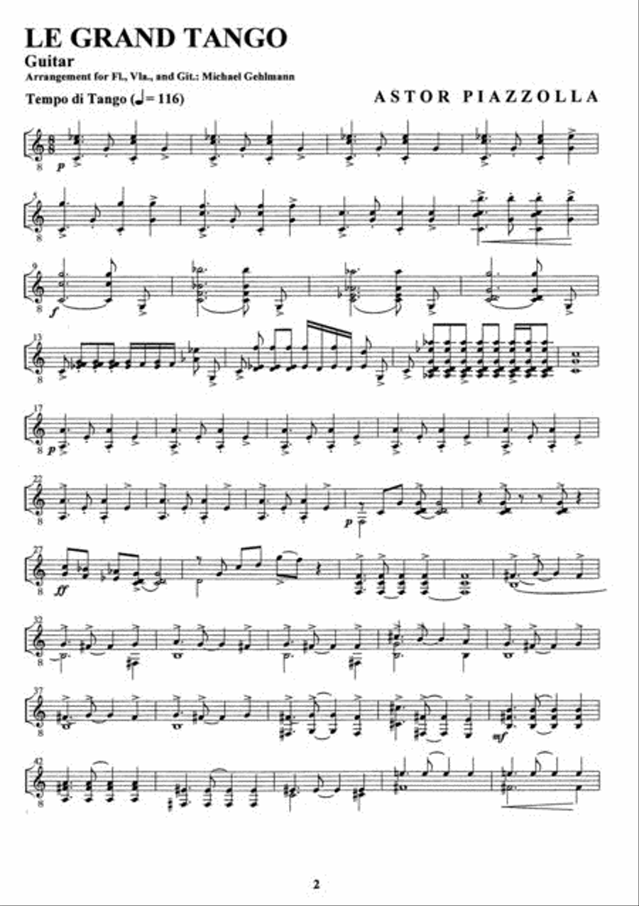 Le Grand Tango Chamber Music scores gallery preview page 5